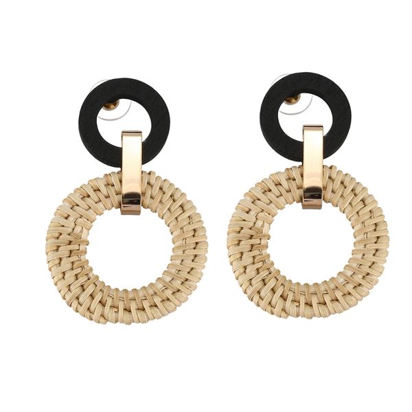 vintage handmade wood round geometry large oval rattan straw long earrings female female beach holiday wind earrings, Golden;silver
vintage handmade wood round geometry large oval rattan straw long earrings female female beach holiday wind earrings, Golden;silver