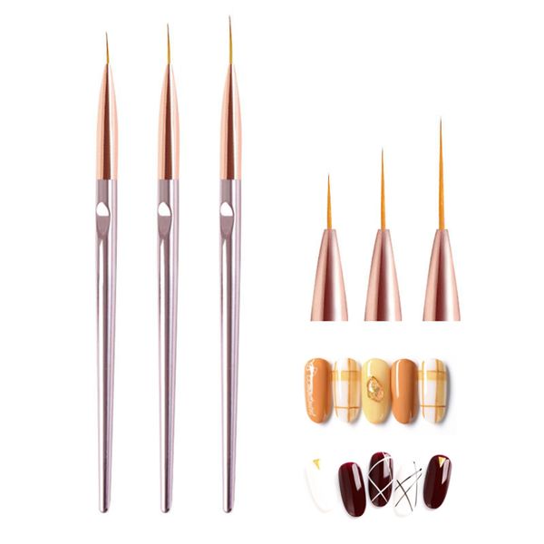 3 pcs/set nail art brush drawing painting flower liner pen rose gold handle uv gel polish manicure tools set 10/15/20 mm, Yellow
3 pcs/set nail art brush drawing painting flower liner pen rose gold handle uv gel polish manicure tools set 10/15/20 mm, Yellow