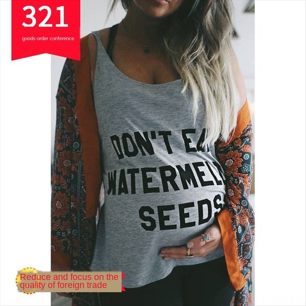eat watermelon seeds printed sleeveless pregnant women's female eat t-shirt vest watermelon seeds printed sleeveless vest pregnant wome, White
eat watermelon seeds printed sleeveless pregnant women's female eat t-shirt vest watermelon seeds printed sleeveless vest pregnant wome, White