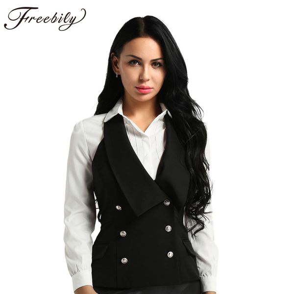 womens slim fit vest suits spring v-neck backless button down classic vest waistcoat lady office wear short shirts waistcoat, Black;white
womens slim fit vest suits spring v-neck backless button down classic vest waistcoat lady office wear short shirts waistcoat, Black;white