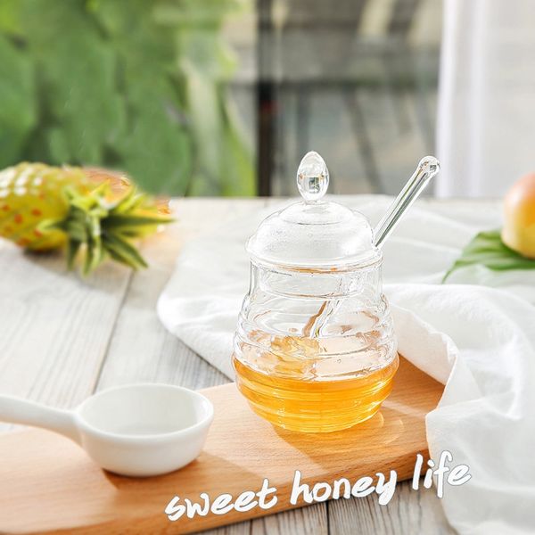 245ml honey jar with dripper stick transparent beehive-shaped for storing dispensing organizer storage tools kitchen accessories
245ml honey jar with dripper stick transparent beehive-shaped for storing dispensing organizer storage tools kitchen accessories