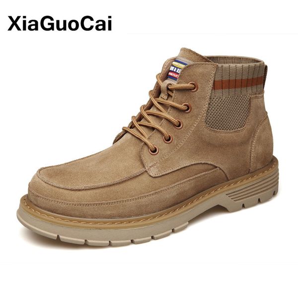 men shoes spring autumn man ankle boots lace up socks shaft british male desert boots flock mans footwear newest, Black
men shoes spring autumn man ankle boots lace up socks shaft british male desert boots flock mans footwear newest, Black