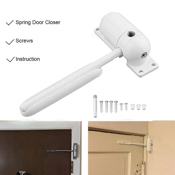 1 set mini white zinc alloy automatic spring door closer generic surface heavy door closer door hardware
1 set mini white zinc alloy automatic spring door closer generic surface heavy door closer door hardware
