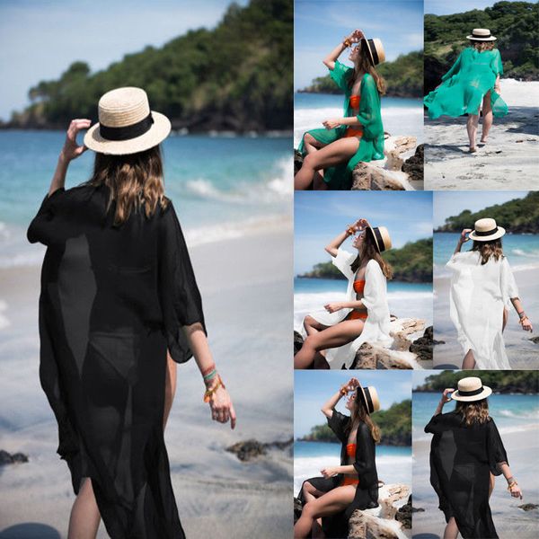 women ladies summer beach style swimsuit cover up beachwear swimwear transparent solid bikini cover up summer yarn long dress, Blue;gray
women ladies summer beach style swimsuit cover up beachwear swimwear transparent solid bikini cover up summer yarn long dress, Blue;gray
