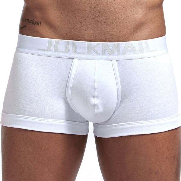 men's underwear boxer pants cotton low waist comfort u convex boxer men breathable white men's underwear, Black;white