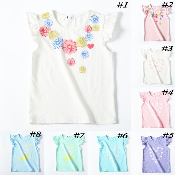 summer baby girls cotton t shirt kids flower heart printed ruffle sleeve children cartoon tees cute clothes, Blue
summer baby girls cotton t shirt kids flower heart printed ruffle sleeve children cartoon tees cute clothes, Blue