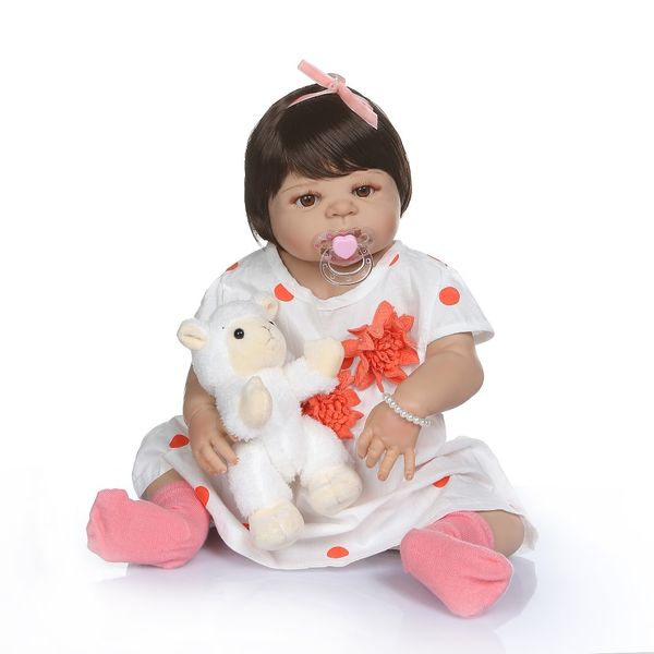 22inch 56cm 0-3m lifelike reborn baby doll sweet girl in tan skin full body silicone bath toy lol dolls kids toys for children
22inch 56cm 0-3m lifelike reborn baby doll sweet girl in tan skin full body silicone bath toy lol dolls kids toys for children