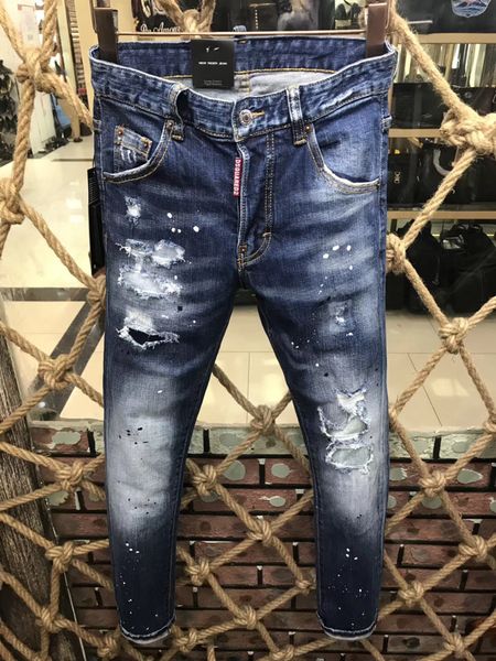 2019 new arrival top quality brand designer men denim jeans embroidery pants fashion holes trousers plus size, Blue
2019 new arrival top quality brand designer men denim jeans embroidery pants fashion holes trousers plus size, Blue