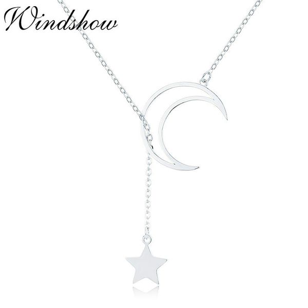 925 sterling silver y shape moon & star lariat choker pendant necklace for women girl jewelry undertale pendentif pendulo 40+5cm
925 sterling silver y shape moon & star lariat choker pendant necklace for women girl jewelry undertale pendentif pendulo 40+5cm