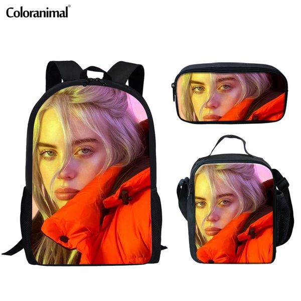 coloranimal selling kids school bag set for teenager girl billie eilish book bag hip hop satchel children rapper backpack
coloranimal selling kids school bag set for teenager girl billie eilish book bag hip hop satchel children rapper backpack