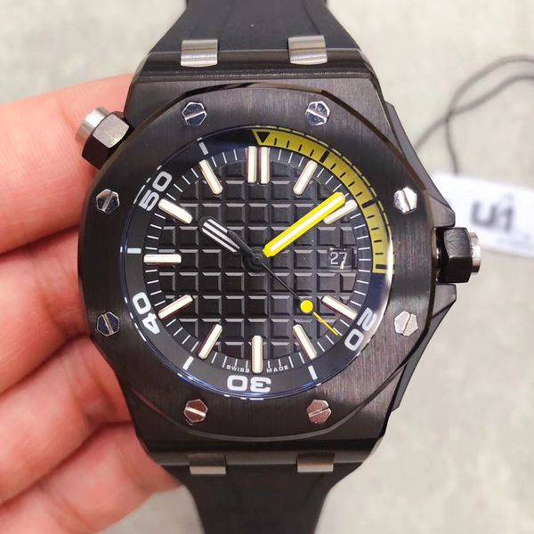 u1 factory fashion sports men's watch 15701 7colors rubber strap oversized lattice decorative dial automatic mechanical watch, Slivery;brown
u1 factory fashion sports men's watch 15701 7colors rubber strap oversized lattice decorative dial automatic mechanical watch, Slivery;brown
