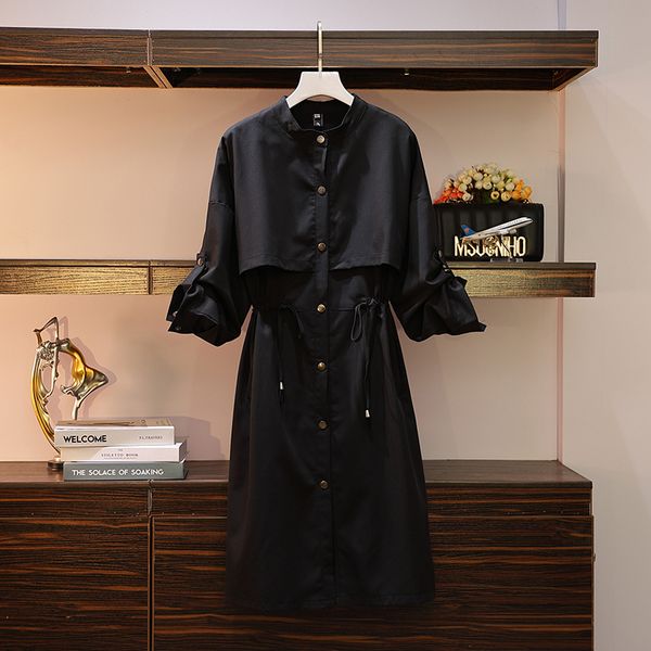 autumn 2019 big size female wear fat sister slim medium and long fashioned windshirt coat on female, Tan;black
autumn 2019 big size female wear fat sister slim medium and long fashioned windshirt coat on female, Tan;black