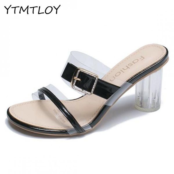transparent slippers mules slides summer metal buckle peep toe square low heels clear slippers ladies zapatos para mujer womens, Black
transparent slippers mules slides summer metal buckle peep toe square low heels clear slippers ladies zapatos para mujer womens, Black