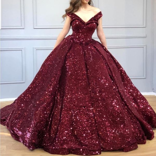 2020 elegant woman plus size burgundy sequined prom dresses long arabic evening gowns formal party gala dress ball gown, Black
2020 elegant woman plus size burgundy sequined prom dresses long arabic evening gowns formal party gala dress ball gown, Black