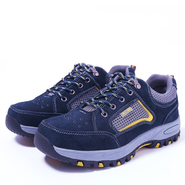 men fashion large size breathable steel toe cap working safety shoes soft leather platform sneakers builder worker security boot, Black
men fashion large size breathable steel toe cap working safety shoes soft leather platform sneakers builder worker security boot, Black