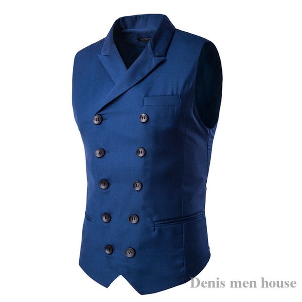 2017 new men's business suit slim formal casual waistcoat black navy blue vest fit suits wedding, Black;white
2017 new men's business suit slim formal casual waistcoat black navy blue vest fit suits wedding, Black;white