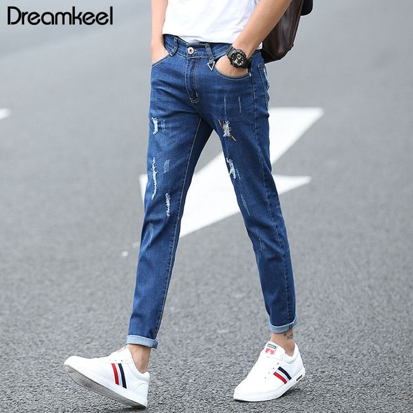 2019 brand designer slim fit washed jeans street mens distressed denim hip hop jeans pure color holes ripped men y, Blue
2019 brand designer slim fit washed jeans street mens distressed denim hip hop jeans pure color holes ripped men y, Blue