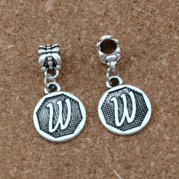 50pcs Antique silver Letter "W" Alphabet Initial Charm Big Hole Dangle European Beads Fit Charm Bracelet Jewelry DIY 14.8x30.8mm A-407a
50pcs Antique silver Letter "W" Alphabet Initial Charm Big Hole Dangle European Beads Fit Charm Bracelet Jewelry DIY 14.8x30.8mm A-407a