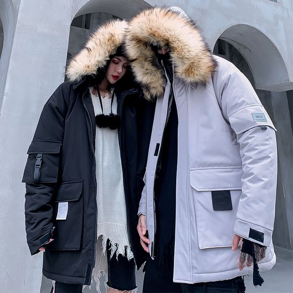 2019 hip hop parka men cargo winter jacket men thicken hooded outwear warm coat casual solid pocket couple clothes, Black
2019 hip hop parka men cargo winter jacket men thicken hooded outwear warm coat casual solid pocket couple clothes, Black