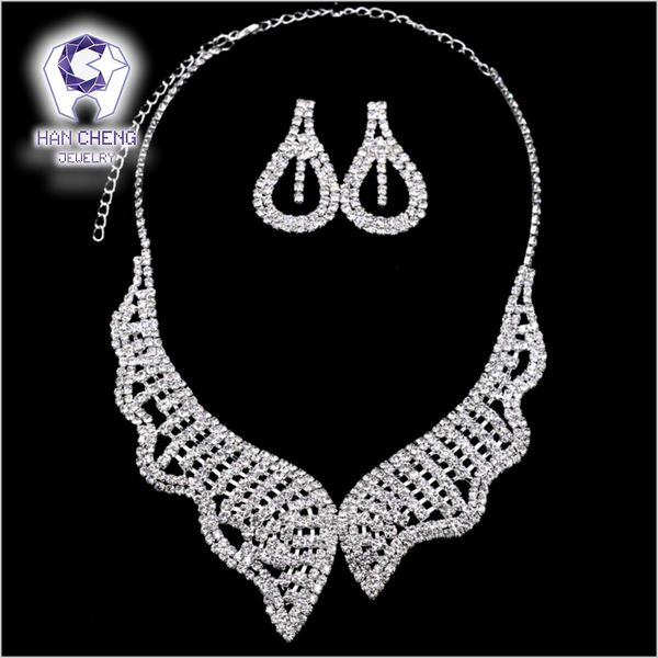 hancheng new fashion silver plated rhinestone necklace collar necklace sets bride jewelry hipping wedding jewelry parures
hancheng new fashion silver plated rhinestone necklace collar necklace sets bride jewelry hipping wedding jewelry parures