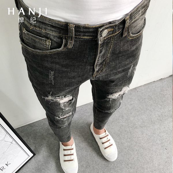 men's jeans wholesale 2021 fashion denim casual spiritual guy ankle length beggar pants male hole spring social teenagers hombre, Blue
men's jeans wholesale 2021 fashion denim casual spiritual guy ankle length beggar pants male hole spring social teenagers hombre, Blue
