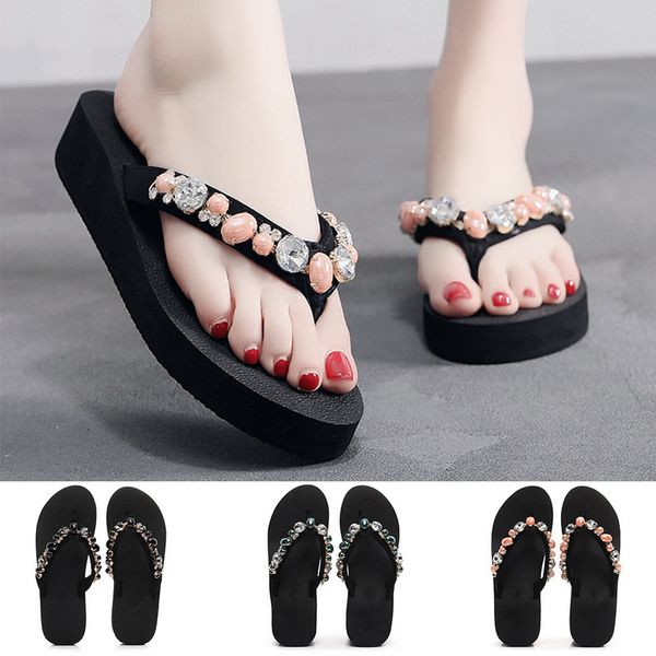 2020 fashoin slippers summer woman's flip-flops with white diamond rhinestones slippers women sandals summer shoes girls, Black
2020 fashoin slippers summer woman's flip-flops with white diamond rhinestones slippers women sandals summer shoes girls, Black