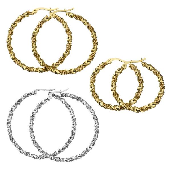 1 pair new fashion simple circle loops earrings gold color stainless steel 40mm 50mm ear loops womens hoop earring size 30mm, Golden
1 pair new fashion simple circle loops earrings gold color stainless steel 40mm 50mm ear loops womens hoop earring size 30mm, Golden
