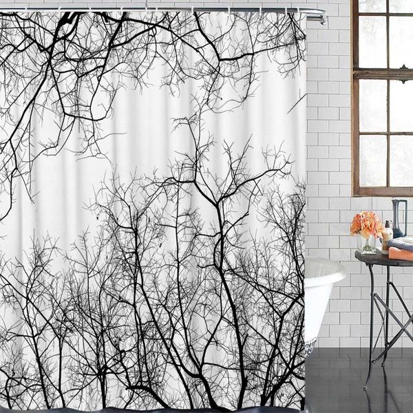 shower curtains fabric curtain black white branches waterproof polyester bathroom &12 hooks
shower curtains fabric curtain black white branches waterproof polyester bathroom &12 hooks