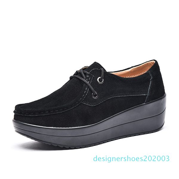 2019 european and american new ladies casual shoes leather soft bottom wedge with increased platform women shoes size us4-11# d03, Black
2019 european and american new ladies casual shoes leather soft bottom wedge with increased platform women shoes size us4-11# d03, Black