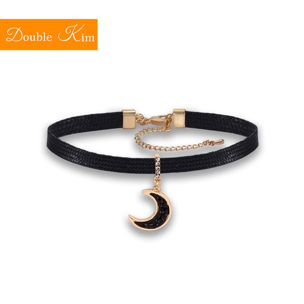 moon black zircon choker titanium stainless steel leather strap zircon european usa fashion trendy women jewelry gift, Silver
moon black zircon choker titanium stainless steel leather strap zircon european usa fashion trendy women jewelry gift, Silver
