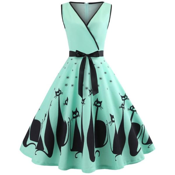 casual dresses elegant dress women cute cat printed party summer spring 2021 fashion v neck sleeveless retro vestidos, Black;gray
casual dresses elegant dress women cute cat printed party summer spring 2021 fashion v neck sleeveless retro vestidos, Black;gray