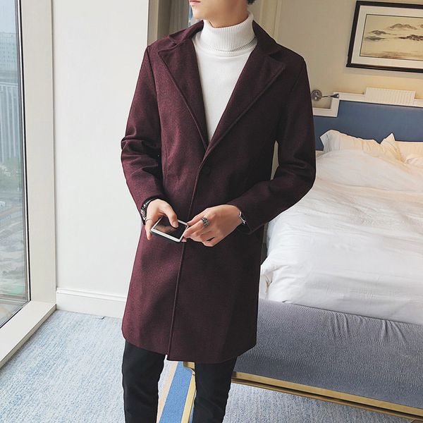 2019 autumn and winter new men's fashion casual overcoat boutique business woolen coats male high-end slim trench coat, Black
2019 autumn and winter new men's fashion casual overcoat boutique business woolen coats male high-end slim trench coat, Black