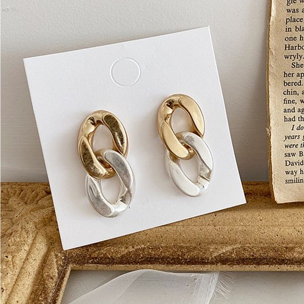 mengjiqiao 2020 new fashion metal chain rhombus geometric drop earrings for women vintage shiny zircon pendientes jewelry gifts, Silver
mengjiqiao 2020 new fashion metal chain rhombus geometric drop earrings for women vintage shiny zircon pendientes jewelry gifts, Silver