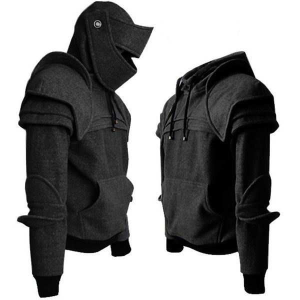 new vintage medieval knight men hoodies warrior soldier hooded sweatshirt male mask armor pullover cosplay costume cool, Black
new vintage medieval knight men hoodies warrior soldier hooded sweatshirt male mask armor pullover cosplay costume cool, Black