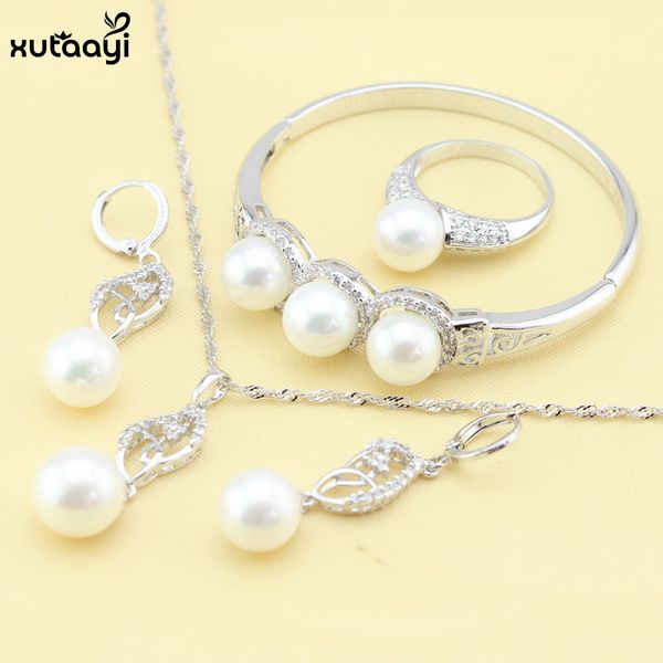xutaayi 4pcs imitation pearl jewelry set, white crystal fancy 925 silver overlay necklace/bracelets/ earrings/rings/ for woman, Slivery;golden
xutaayi 4pcs imitation pearl jewelry set, white crystal fancy 925 silver overlay necklace/bracelets/ earrings/rings/ for woman, Slivery;golden