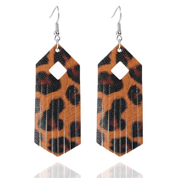 new leopard print tassel drop dangle leather earrings for women boho geometric rhombus dangle earring pendant hook earring jewelry gifts, Silver
new leopard print tassel drop dangle leather earrings for women boho geometric rhombus dangle earring pendant hook earring jewelry gifts, Silver