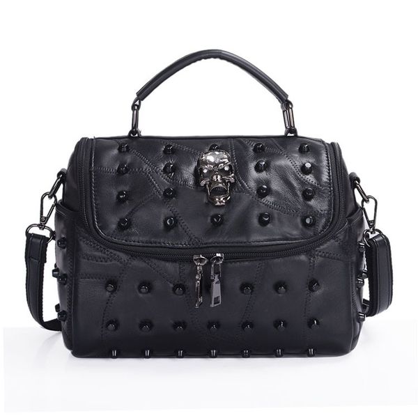 gothic skull studded rivets messenger bag 
gothic skull studded rivets messenger bag