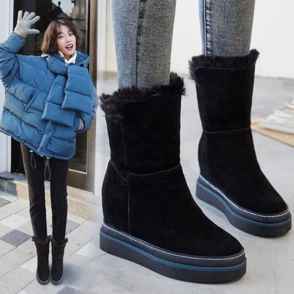 winter women snow shoes woman fashion thick bottom wedge boots 2019 short plush warm increase non-slip booies mx200324, Black
winter women snow shoes woman fashion thick bottom wedge boots 2019 short plush warm increase non-slip booies mx200324, Black