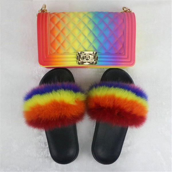 summer woman fur slippers flat fur sandals color sandals furry slippers bag set slides fluffy flip flops, Black
summer woman fur slippers flat fur sandals color sandals furry slippers bag set slides fluffy flip flops, Black