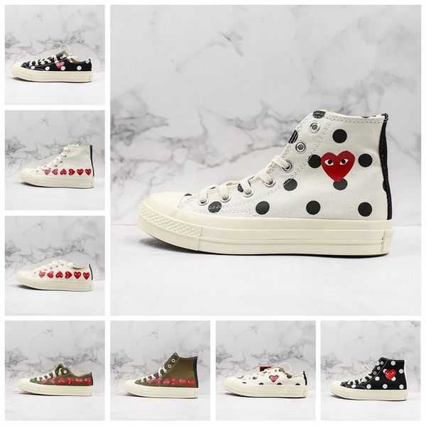 cdg play 1970s hi low all chuck classic canvas big eyes star dot heart mens women skate casual shoes fashion designer sneakers 36-44, Black
cdg play 1970s hi low all chuck classic canvas big eyes star dot heart mens women skate casual shoes fashion designer sneakers 36-44, Black