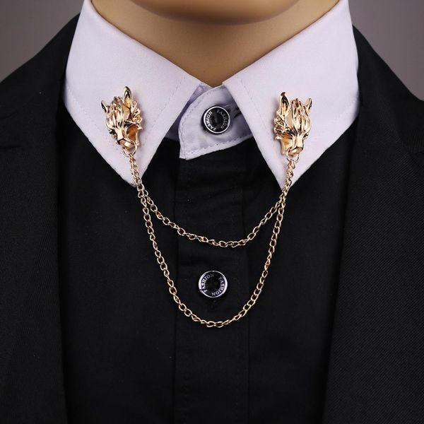 european and american personality long chain tassel brooch fashion alloy wolf head brooch flower dress badge of lovers, Gray
european and american personality long chain tassel brooch fashion alloy wolf head brooch flower dress badge of lovers, Gray