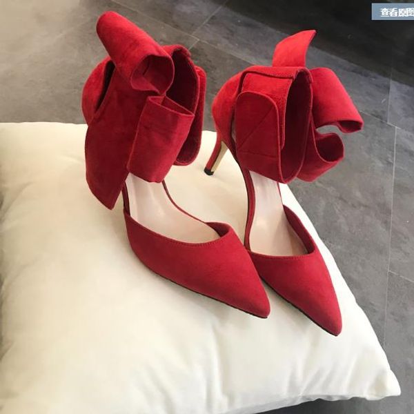 spring 2019 new high-heeled wedding shoes with large pointed bow and shallow neckline, Black
spring 2019 new high-heeled wedding shoes with large pointed bow and shallow neckline, Black