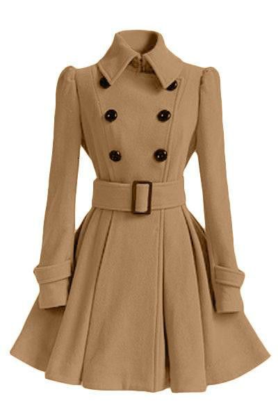 ladies elegant a-line long cashmere blend winter womens coats for women turn collar double breasted solid female wool blend coat, Black
ladies elegant a-line long cashmere blend winter womens coats for women turn collar double breasted solid female wool blend coat, Black