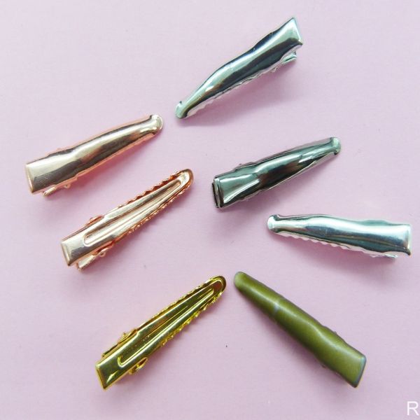 100pcs antique bronze/gold/silver/black hairpin color 45mm metal alligator hair clips with teeth, Golden;white
100pcs antique bronze/gold/silver/black hairpin color 45mm metal alligator hair clips with teeth, Golden;white