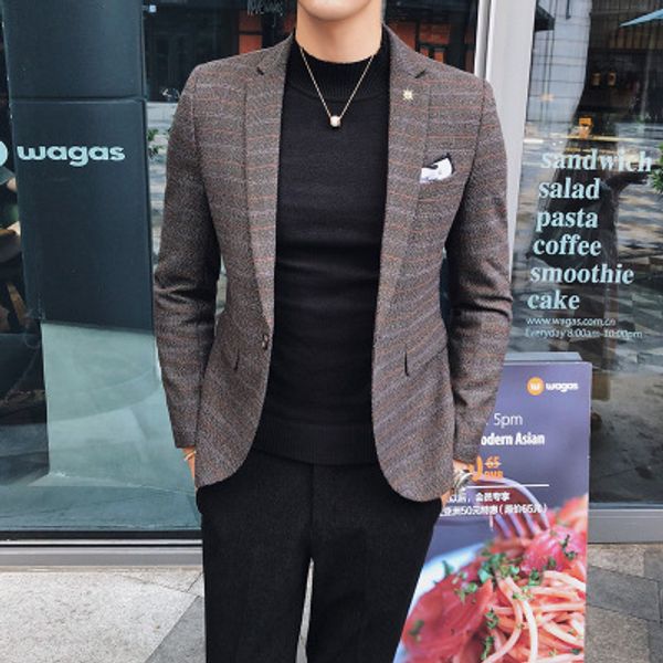 2018 autumn and winter new british wind thousand birds temperament tide male business slim small suit men's jacket, White;black
2018 autumn and winter new british wind thousand birds temperament tide male business slim small suit men's jacket, White;black