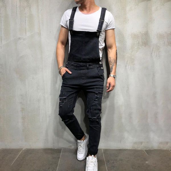 men denim jumpsuits vintage solid color holes casual bib overalls jl, Blue
men denim jumpsuits vintage solid color holes casual bib overalls jl, Blue