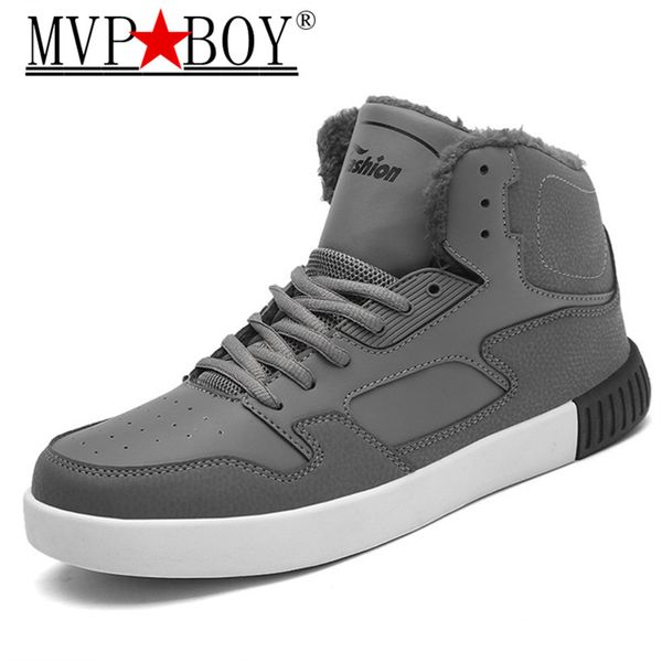 mvp boy winter men high plush sneakers students keep warm flats youth pu leather outdoor anti-slip walking shoes black gray
mvp boy winter men high plush sneakers students keep warm flats youth pu leather outdoor anti-slip walking shoes black gray