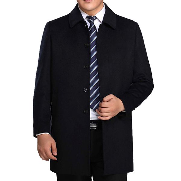 middle age men's wool coat outerwear men turn down collar thick winter casual woolen overcoat 2 styles 2018 autumn, Black
middle age men's wool coat outerwear men turn down collar thick winter casual woolen overcoat 2 styles 2018 autumn, Black