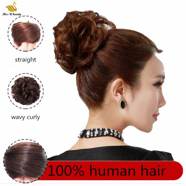100% real human hair extensions elastic band scrunchie updo hairpieces donuy chignon curly not, Black;brown
100% real human hair extensions elastic band scrunchie updo hairpieces donuy chignon curly not, Black;brown