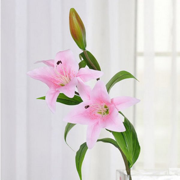 vivid artificial plastic simulation long lily flower with bud 75cm home office decor
vivid artificial plastic simulation long lily flower with bud 75cm home office decor